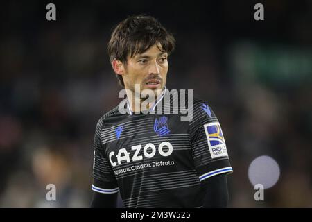 Leeds, Großbritannien. 16.. Dezember 2022. David Silva #21 von Real Sociedad während des Mid Season Friendly Match Leeds United vs Real Sociedad in Elland Road, Leeds, Großbritannien, 16.. Dezember 2022 (Foto von James Heaton/News Images) in Leeds, Großbritannien, am 12./16. Dezember 2022. (Foto: James Heaton/News Images/Sipa USA) Guthaben: SIPA USA/Alamy Live News Stockfoto