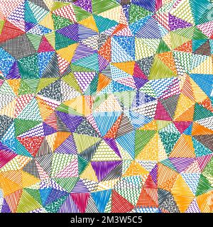 Niedriger Hintergrund für Polyskizzen. Erstaunliches quadratisches Muster. Authentischer abstrakter Hintergrund. Vektordarstellung. Stock Vektor