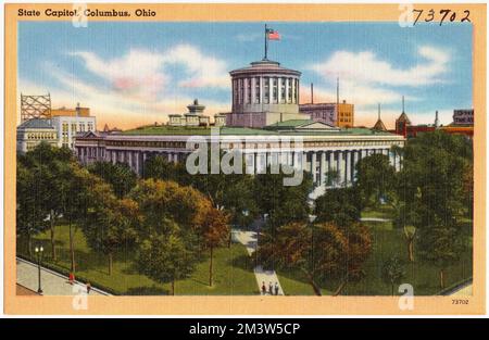 State Capitol, Columbus, Ohio, Capitols, Tichnor Brothers Collection, Postkarten der Vereinigten Staaten Stockfoto