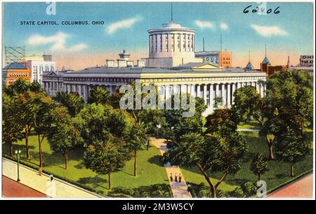 State Capitol, Columbus, Ohio, Capitols, Tichnor Brothers Collection, Postkarten der Vereinigten Staaten Stockfoto