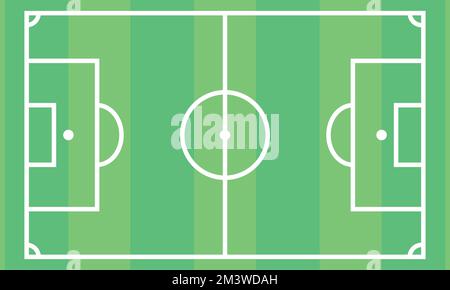 Schema des Fußballfelds, des Fußballfelds. Vektorbildungs-Sport Stock Vektor