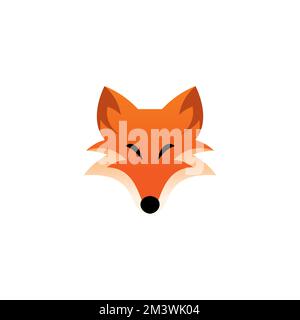 Vektordarstellung des Kopffuchs. Fox Logo Einfach Stock Vektor