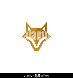 Fox Mascot Logo-Vektor. Fox-Symbol Einfach Stock Vektor