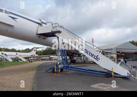 The BAC Concorde (G-BBDG) im Brooklands Museum, Weybridge, Surrey, Großbritannien Stockfoto