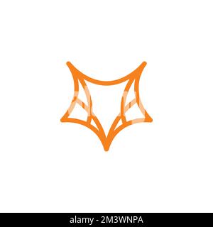 Fox Head Line Logo. Simple Fox Geometric (Einfacher Fuchs Geometrisch Stock Vektor