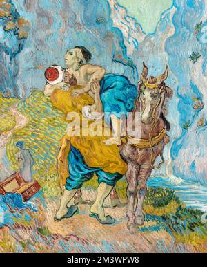 Vincent van Gogh, der gute Samariter (nach Delacroix), malte in Öl auf Leinwand, 1890 Stockfoto