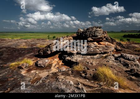 Ubirr Rock im zum Weltkulturerbe gehörenden Kakadu-Nationalpark. Stockfoto