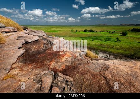 Ubirr Rock im zum Weltkulturerbe gehörenden Kakadu-Nationalpark. Stockfoto