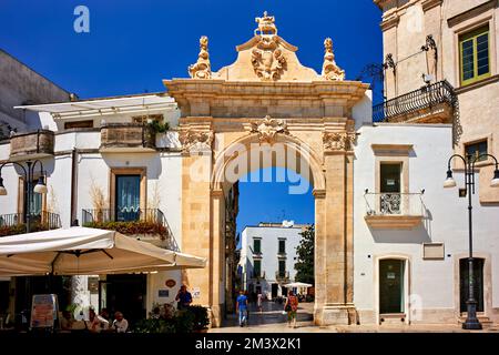 Apulien Apulien Italien. Martina Franca. Das Tor zur Altstadt Stockfoto