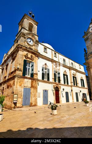 Apulien Apulien Italien. Martina Franca. Piazza Plebiscito und die Kathedrale. Basilika S. Martino Stockfoto