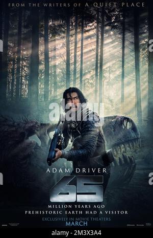 65 Filmposter Adam Driver Stockfoto