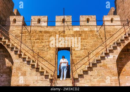 Torres de Serranos in Valencia, Spanien Stockfoto