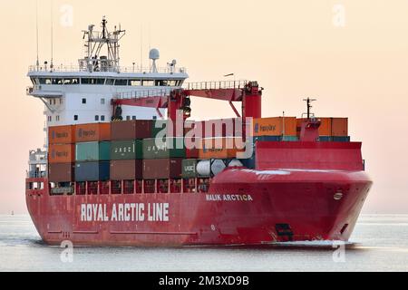 Containerbetrieb MALIK ARCTICA Stockfoto