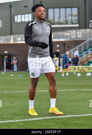 Plymouth, Großbritannien. 17.. Dezember 2022. Plymouth Argyle Forward Niall Ennis (11) beim Sky Bet League 1-Spiel Plymouth Argyle vs Morecambe at Home Park, Plymouth, Großbritannien, 17.. Dezember 2022 (Foto von Stanley Kasala/News Images) in Plymouth, Großbritannien, am 12./17. Dezember 2022. (Foto: Stanley Kasala/News Images/Sipa USA) Guthaben: SIPA USA/Alamy Live News Stockfoto