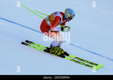 Val Gardena, Bozen, Italien. 17.. Dezember 2022. Audi FIS Alpine Ski World Cup - Männer bergab auf dem Saslong Slope in Santa Cristina Val Gardena - 17.. Dezember 2022, Val Gardena, Bozen, Italien Kredit: Roberto Tommasini/Alamy Live News Stockfoto