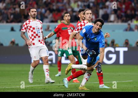 DOHA, KATAR - DEZEMBER 17: Während des FIFA-Weltmeisterschaftsspiels, Katar 2022 3.. Platz zwischen Kroatien und Marokko, am 17. Dezember 2022 im Khalifa International Stadium in Doha, Katar. Foto: Goran Stanzl/PIXSELL Kredit: Pixsell/Alamy Live News Stockfoto