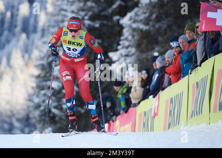 Davos, Schweiz, 17. Dezember 2022. Mathilde Myhrvold beim Sprint Rennen am FIS Langlauf Weltcup Davos Nordic 2022 in Davos. Stockfoto