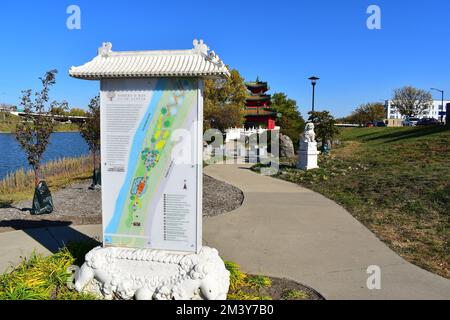 Robert D. Ray Asian Garden des Moines Stockfoto