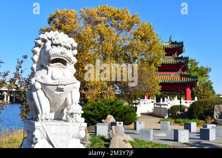 Robert D. Ray Asian Garden des Moines Stockfoto