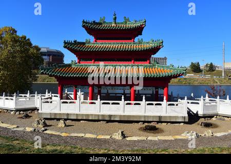 Robert D. Ray Asian Garden des Moines Stockfoto