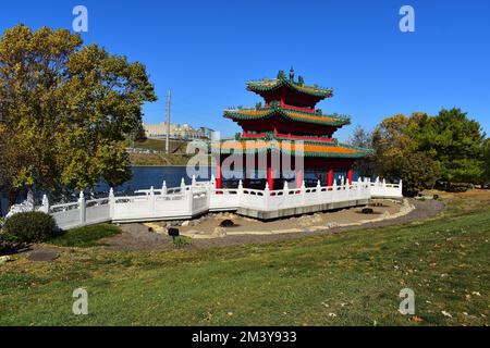 Robert D. Ray Asian Garden des Moines Stockfoto