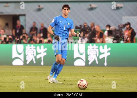 Marokkanischer Torwart Yassine Bounou während der FIFA-Weltmeisterschaft 2022, drittes Fußballspiel zwischen Kroatien und Marokko am 17. Dezember 2022 im Khalifa International Stadium in Ar-Rayyan, Katar - Foto: Jean Catuffe/DPPI/LiveMedia Stockfoto