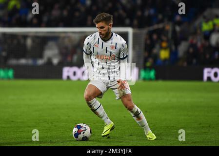 Cardiff, Großbritannien. 17.. Dezember 2022. Luke Garbutt #29 von Blackpool während des Sky Bet Championship-Spiels Cardiff City vs Blackpool im Cardiff City Stadium, Cardiff, Großbritannien, 17.. Dezember 2022 (Foto von Mike Jones/News Images) in Cardiff, Großbritannien, am 12./17. Dezember 2022. (Foto: Mike Jones/News Images/Sipa USA) Guthaben: SIPA USA/Alamy Live News Stockfoto