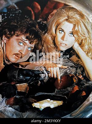 BARBARELLA 1968 Paramount Pictures Film mit Jane Fonda und David Hemmings Stockfoto