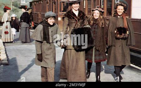 THE RAILWAY CHILDREN 1970 MGM-EMI Film mit Gary Warren, Dinah Sheridan, Sally Thomsett, Jenny Agutter, Stockfoto