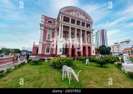 Amazonas-Theater, Manaus, Amazonas-Staat, Brasilien Stockfoto