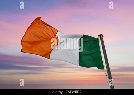 Irische Flagge Stockfoto