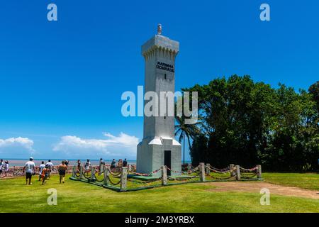 Safe Harbor Lighthouse, Porto Seguro, Bahia, Brasilien Stockfoto