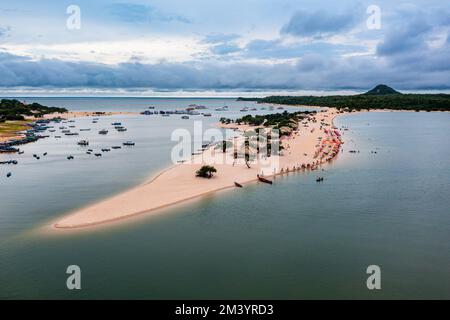 Langer Sandstrand in Alter do Chao entlang des amazonas, para, Brasilien Stockfoto