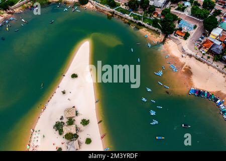 Langer Sandstrand in Alter do Chao entlang des amazonas, para, Brasilien Stockfoto