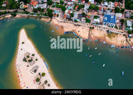 Langer Sandstrand in Alter do Chao entlang des amazonas, para, Brasilien Stockfoto