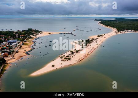 Langer Sandstrand in Alter do Chao entlang des amazonas, para, Brasilien Stockfoto