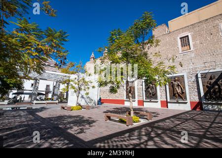 Modernes Gebäude, La Patria Oriente Platz, Aguascalientes, Mexiko Stockfoto