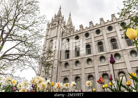 Temple Square in Salt Lake City Stockfoto