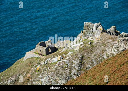 Alte Festung auf der Insel Lundy, Bristol Channel, Devon, England, Großbritannien Stockfoto