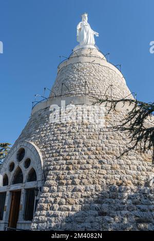 Die Statue der Jungfrau Maria in Harissa, Libanon Stockfoto