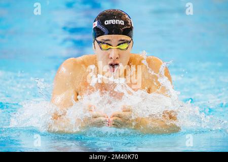 Melbourne, Victoria, Australien. 16.. Dezember 2022. MELBOURNE, AUSTRALIEN - 16. DEZEMBER: Daiya SETO (JPN) auf dem Weg zum Sieg des Finales der Männer im Breaststroke 200m bei den FINA World Short Course Swimming Championships 2022 im Melbourne Sports and Aquatic Centre am 16. Dezember 2022 in Melbourne, Australien (Kreditbild: © Chris Putnam/ZUMA Press Wire) Stockfoto