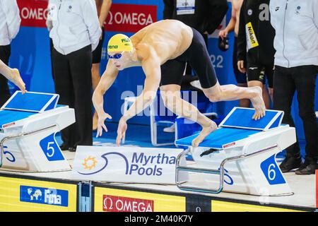 Melbourne, Victoria, Australien. 16.. Dezember 2022. MELBOURNE, AUSTRALIEN - 16. DEZEMBER: Thomas NEILL (AUS) während des Finales der Herren im Freistil im Wert von 4x200 m am 4. Tag der FINA World Short Course Swimming Championships 2022 im Melbourne Sports and Aquatic Centre am 16. Dezember 2022 in Melbourne, Australien (Kreditbild: © Chris Putnam/ZUMA Press Wire) Stockfoto