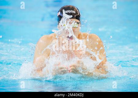 Melbourne, Victoria, Australien. 16.. Dezember 2022. MELBOURNE, AUSTRALIEN - 16. DEZEMBER: Daiya SETO (JPN) auf dem Weg zum Sieg des Finales der Männer im Breaststroke 200m bei den FINA World Short Course Swimming Championships 2022 im Melbourne Sports and Aquatic Centre am 16. Dezember 2022 in Melbourne, Australien (Kreditbild: © Chris Putnam/ZUMA Press Wire) Stockfoto