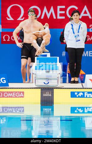 Melbourne, Victoria, Australien. 16.. Dezember 2022. MELBOURNE, AUSTRALIEN - DEZEMBER 16: Kenzo SIMONS (NED) im gemischten Freestyle-Staffel mit 4 x 50 m Länge bei den FINA World Short Course Swimming Championships 2022 im Melbourne Sports and Aquatic Centre am 16. Dezember 2022 in Melbourne, Australien (Kreditbild: © Chris Putnam/ZUMA Press Wire) Stockfoto