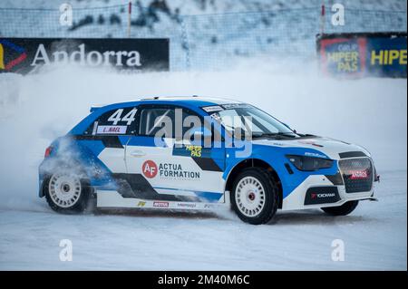 Pas de la Casa, ANDORRA. 17. Dezember 2022. Laurent NAEL auf seinem AUDI A1 in Aktion während der Qualifizierung des Andros Trophy Race in Pas de la Casa am 17. Dezember 2022 in Andorra. Kredit : Martin Silva Cosentino / Alamy. Kredit: Martin Silva Cosentino/Alamy Live News Stockfoto