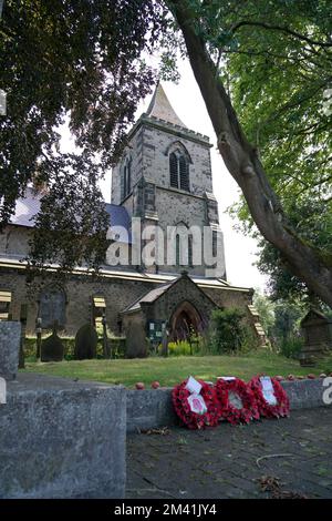 Die römisch-katholische Kirche St. Anne, Ormskirk, eine römisch-katholische Kirche aus dem 18.. Jahrhundert, die von den Benediktinermönchen der Douai-Abtei bedient wird. Stockfoto