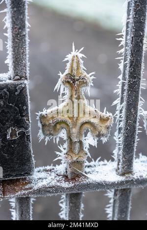 Frost an den Eisernen Toren Stockfoto