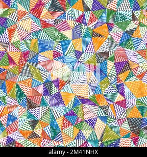 Niedriger Hintergrund für Polyskizzen. Erstaunliches quadratisches Muster. Cooles abstraktes Hintergrundbild. Vektordarstellung. Stock Vektor