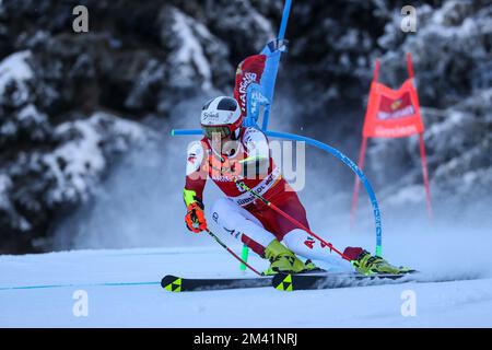 Stefan BRENNSTEINER (AUT) während der FIS Alpine Ski World Cup - Men Giant Slalom, Alpine Ski Race in La Villa - Alta Badia, Italien, Dezember 18 2022 Stockfoto