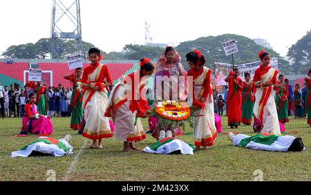 Siegesfeier in Bangladesch. Sylhet, Bangladesch am 16. Dezember 2022. Stockfoto